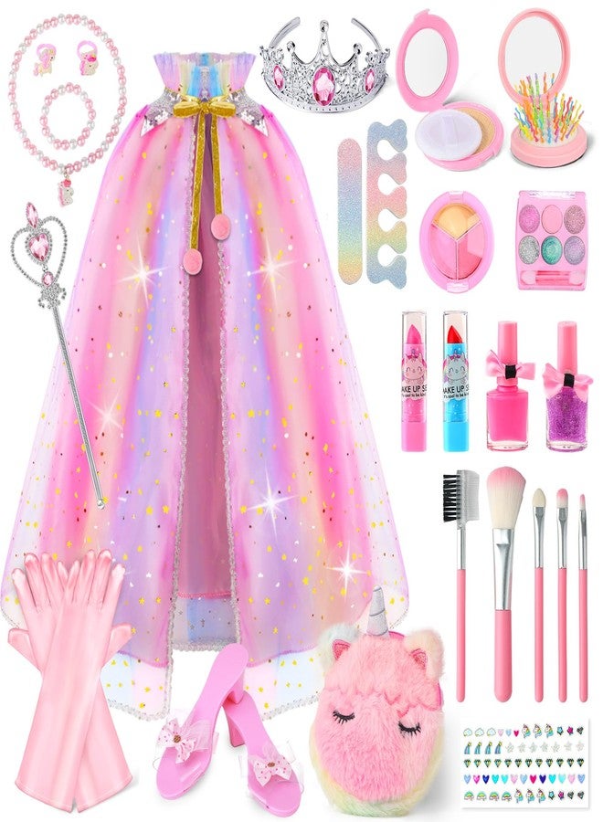 Fuzmo Kids Makeup Kit for Girls 3-8 Years Old, Princess Dress Up Toy, Non-Toxic Toddler Make Up Set for Girls Birthday Gift - Image 1